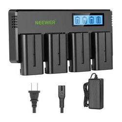 Neewer NP-F550 Battery 4-Pack with 4-Bay Charger Kit (2600mAh) 66601510