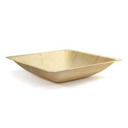 Front of the House BBO035NAW28 98 oz Square Servewise Disposable Bowl, Pinewood, Beige, Case of 50