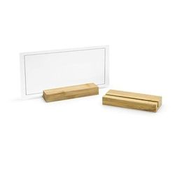 Front of the House BHO073BBB23 3 3/4" Tabletop Menu Card Holder - Bamboo, Beige