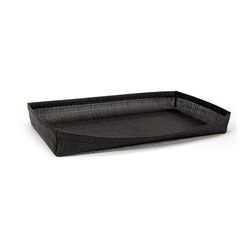 Front of the House BHO127BKV21 Rectangular Ice Housing - 20" x 12" x 2 1/2", Woven Vinyl, Black