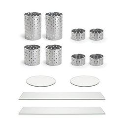 Front of the House BST022MUM28 12 Piece BÂ³ Buffet Building Blocks Riser Set - Glass/ Iron, Multi-Colored