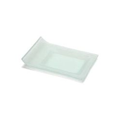 Front of the House DAP041FRG23 Rectangular Sampler Plate - 5 1/2" x 3 3/4", Glass, Frosted, Green