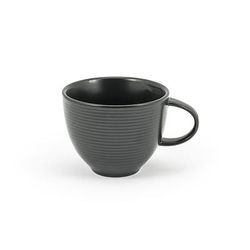 Front of the House DCS023BKP23 8 oz Spiral Cup - Porcelain, Ink, Black