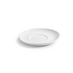Front of the House DCS059WHP23 4 3/4" Round Kiln Saucer - Porcelain, White