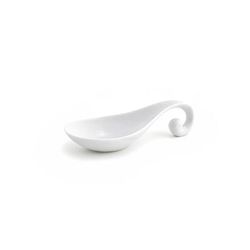 Front of the House FSP008WHP23 4 1/2" Spoon - Porcelain, White