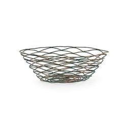 Front of the House TBB019PTI22 Oval Wireware Basket - 11" x 5 1/2", Iron, Patina, Multi-Colored