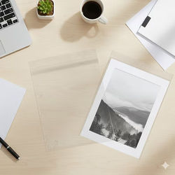 Crystal Clear Bags for 11 x 14 Photos Prints or Art with Adhesive Protective Closure Actual Bag Size: 11 7/16" x 14 1/4" 100 Bags