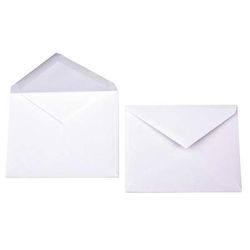 5.5 Bar Premium Envelopes, White 5 3/4" x 4 3/8" 50 pack