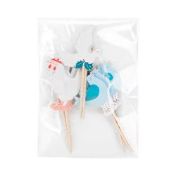 Small Size Food Safe Adhesive Flap Clear Bag For Candy and Treats Bag Size: 3 3/16" x 4 5/16" 100 Bags Crystal Clear Bags