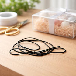 Solid Black Stretch Loops 16" 50 pack