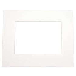 Single Mats, Ivory 11" x 14" Outer Cut, 7 5/8" x 9 5/8" Inner Cut 10 Pack