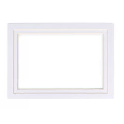 Double Mats, White/White 5" x 7" Outer Cut, 3 5/8" x 5 5/8" Inner Cut 10 Pack