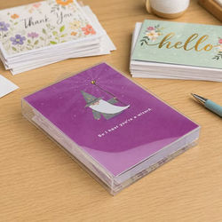 Clear Boxes for Stationary Homemade Cards Photos Magnets Candy Box Size: 4 3/4" x 1" x 6 3/16"| 25 Boxes Crystal Clear Boxes
