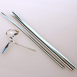 Silver Metallic Plastic Twist Tie 6" x 5/32" 1000 pack