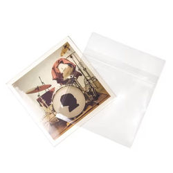 Protective Adhesive Flap Clear 45RPM Album Sleeve - Fits 45 RPM Records & Albums with 7" Covers Bag Size: 7 3/8" x 7" 100 Bags