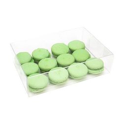 Clear Boxes for Party Favors Macrons Gummy Candy Magnets Box Size: 5 1/16" x 2" x 7 1/2" 25 Boxes Crystal Clear Boxes