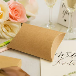 Kraft Pillow Boxes 2" x 3/4" x 3" 25 pack