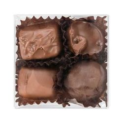 Small Square Chocolate Boxes with Inserts for 4 Candies Truffles or even Jewelry Box Size: 2 3/4" x 1 7/16" x 2 3/4" 100 Sets