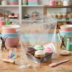 Zip Handle Cupcake Bags for Four 14 1/2" x 7" x 11 1/4" 100 pack