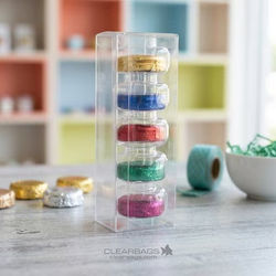 Macaron Boxes Crystal Clear French Hold 5 Macarons 2 9/16" x 2" x 7 1/2" 25 Sets