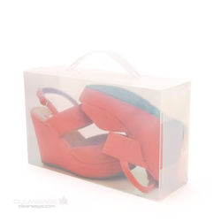 Womens Frosted Shoe Box w/Handle 7 1/16" x 3 3/4" x 11 5/8" 4 pack