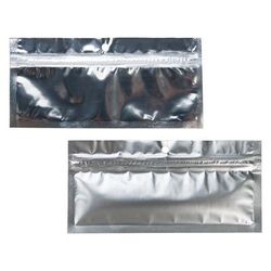 Silver Backed Metallized Hanging Zipper Barrier Bags 5 1/2" x 1 3/4" 100 pack