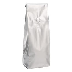Coffee Bags Silver Gusset Bags 3 3/8" x 2 1/2" x 13" 50 Pieces