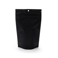 Matte Black Child Resistant Pouch Bags 5 1/8" x 2 1/2" x 8 1/8" 100 pack