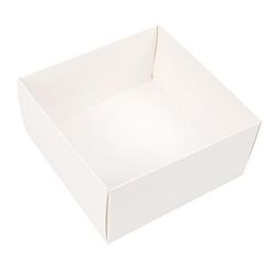 White Paper Box Bottoms 25 Pack 6" x 3" x 6"