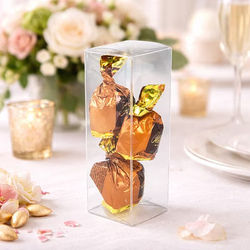rPET Crystal Clear Pop & Lock Box 1 5/8" x 1 5/8" x 5" 25 Pack