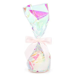 Iridescent Round Bottom Gusset Bags w/ Paper Base| 3 1/4? x 10? 50 pack RPBGH3