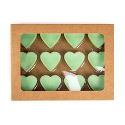 Kraft Artisan Candy Box Set, Heart Insert 4" x 13/16" x 5 7/16" 25 pack