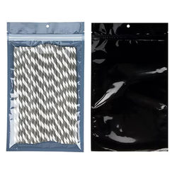 Black Backed Compostable Hanging Zipper Barrier Bags 6? x 9 1/4? 100 Pack