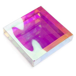 Iridescent Soft Folding Boxes 5 1/8" x 1" x 5 1/16" 25 pack
