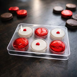 Round Cookie Tackle Box 6 Cavity 5" x 11/16" x 7 5/16" 25 pack