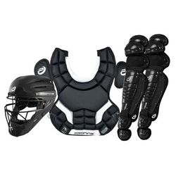 Pro Nine Armatus Elite Adult Baseball Catcher's Gear Set Black