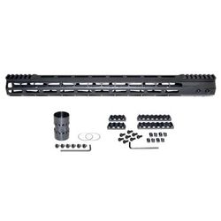 Presma AR-15 Super Light M-LOK Series Free Float Handguards with Partial Top Rail 19in Black MARMP19