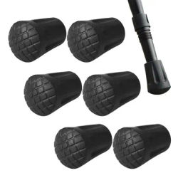 6Pcs/pack Walking Pole Stick Tips 11mm Non-slip.Stick End Trekking Pole Tip Protectors Rubber Pads Replacement For Hiking Stick