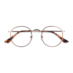 Unisex s round Brown Golden Metal Prescription eyeglasses - Eyebuydirect s Daydream