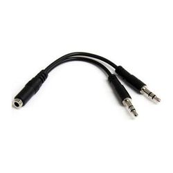 StarTech 3.5mm TRRS Stereo Female to 2 3.5mm TRS Stereo Male Y Cable (5.1") MUYHSFMM