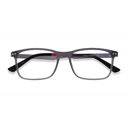 Unisex s rectangle Gray Plastic Prescription eyeglasses - Eyebuydirect s Platform