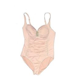 Jantzen One Piece Swimsuit: Pink Hearts Swimwear - Women's Size 13