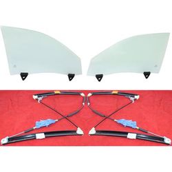 2006 Audi A4 4-Piece Kit Front, Driver and Passenger Side Door Glass, Replaces NAGS No. FD21631 GTYN, FD21632 GTYN