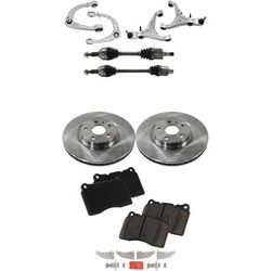 2014 Cadillac CTS 9-Piece Kit Front, Driver and Passenger Side, Upper and Lower Control Arm, with Axle Assembly, Brake Discs, and Brake Pad Set, Sedan, All Wheel Drive, 345mm Front Disc, Heavy Duty Brakes (J55)