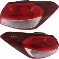 2017 Kia Forte Tail Lights, with Bulb, Halogen, Mounts On Body