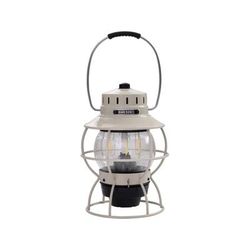 Barebones Railroad Lantern Vintage White