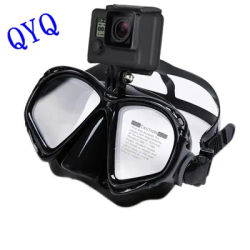 Masque de plongée sous-marine professionnel adapté aux petites caméras de sport toutes les