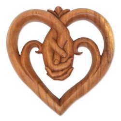 Peace Begins with Love,'World Peace Project Wood Wall Panel Handcarved in Bali'