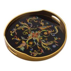 Birds of the Night,'Artisan Crafted Glass Tray'