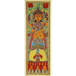 Madhubani painting, 'Happy Ganesha II'
